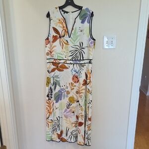 Lafayette 148 New York Multicolor Floral Midi Dress